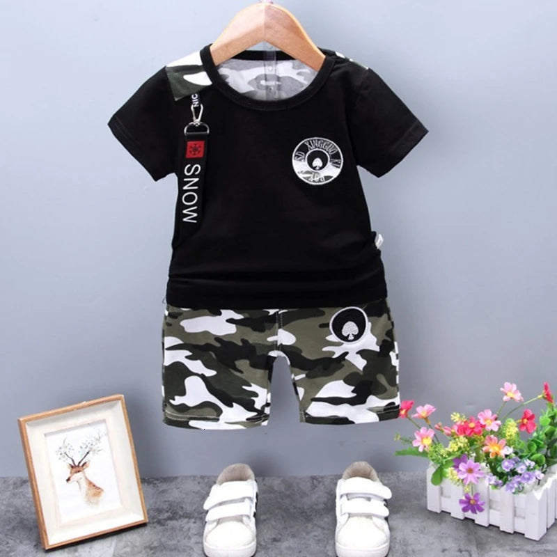 Boy Camo Tracksuit Clothing Set