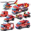 City Fire Fighting Vehicle Building Block