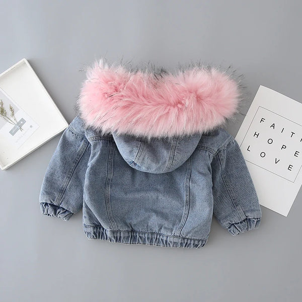 Faux Fur Denim Jacket