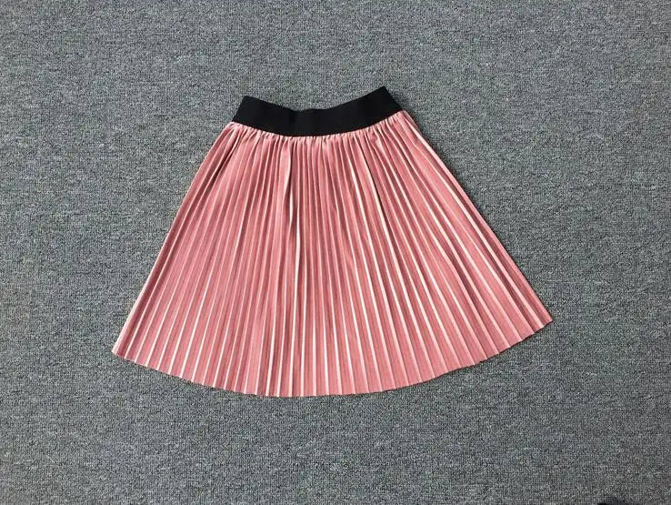 Velvet Pleated Skirt