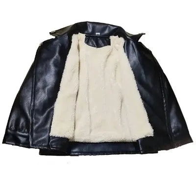 Faux Leather Bomber Jacket