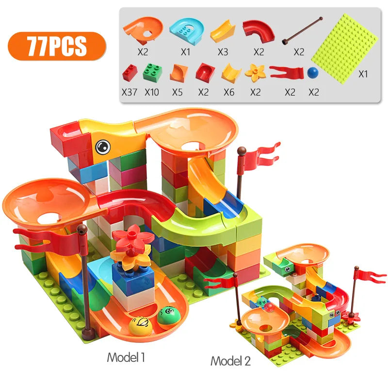 77-308PCS Marble Race Run Big Block