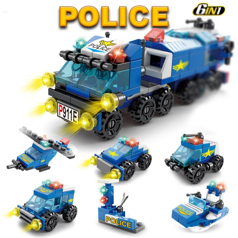 City Fire Fighting Vehicle Building Block