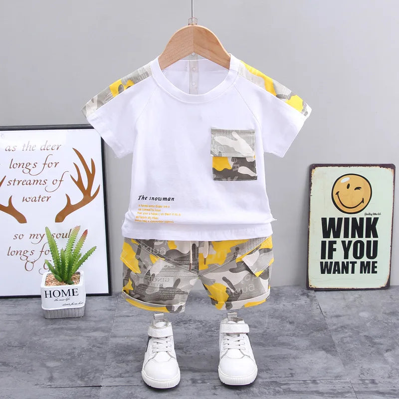 Boy Camo Tracksuit Clothing Set