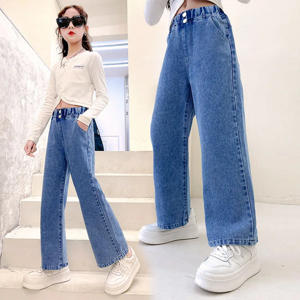 Two Button Straight Jeans