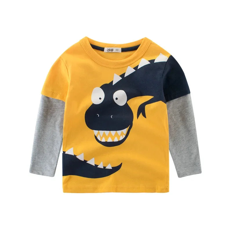 Cartoon Dinosaur Long Sleeve T Shirt