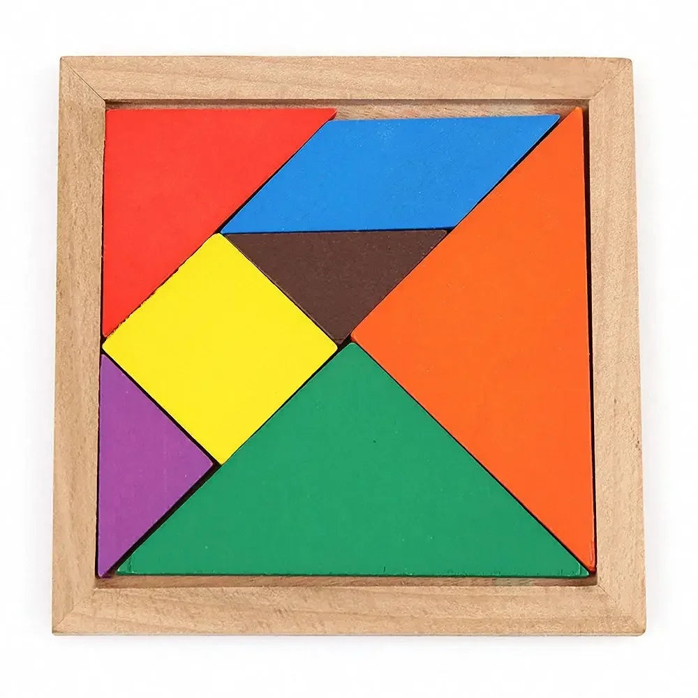 7 Piece Jigsaw Puzzle Montessori Wooden Tangram