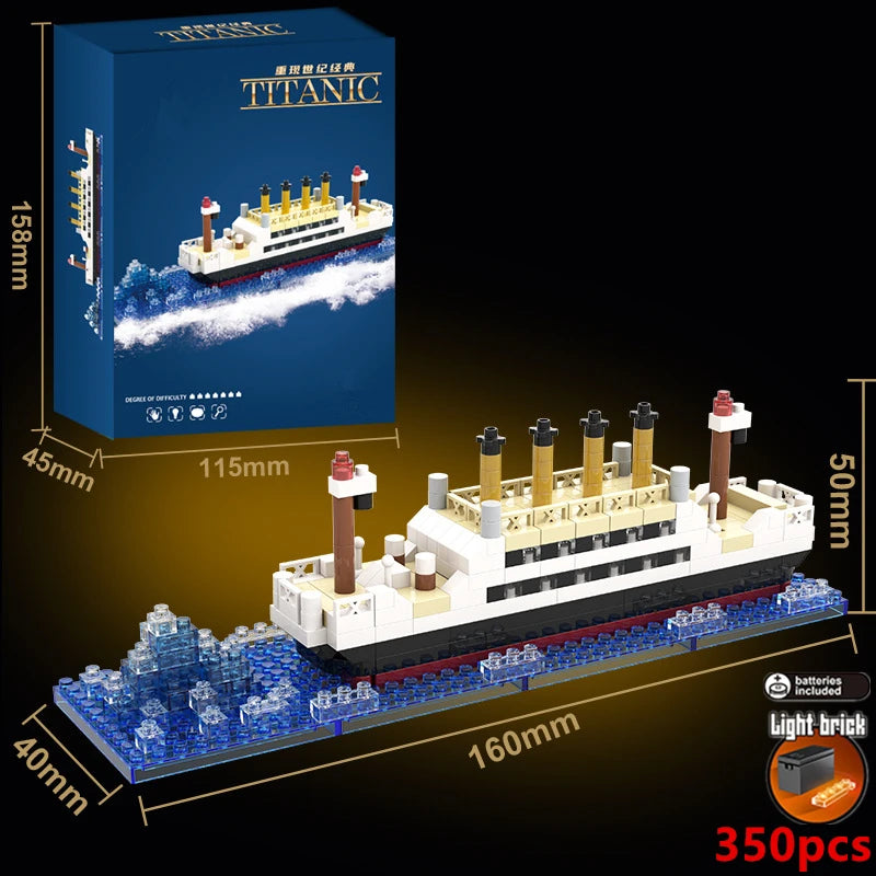 Titanic Model Building Blocks Bricks Toy