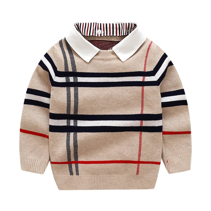 Plaid Knitted Sweater
