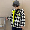 Checkered Print Boys Jacket