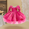 Bow Bubble Sleeves Princess Dress