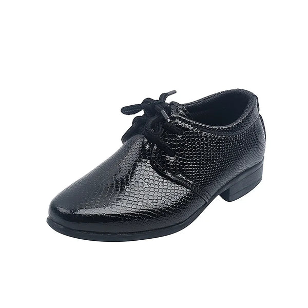 Boys Black Leather Shoes